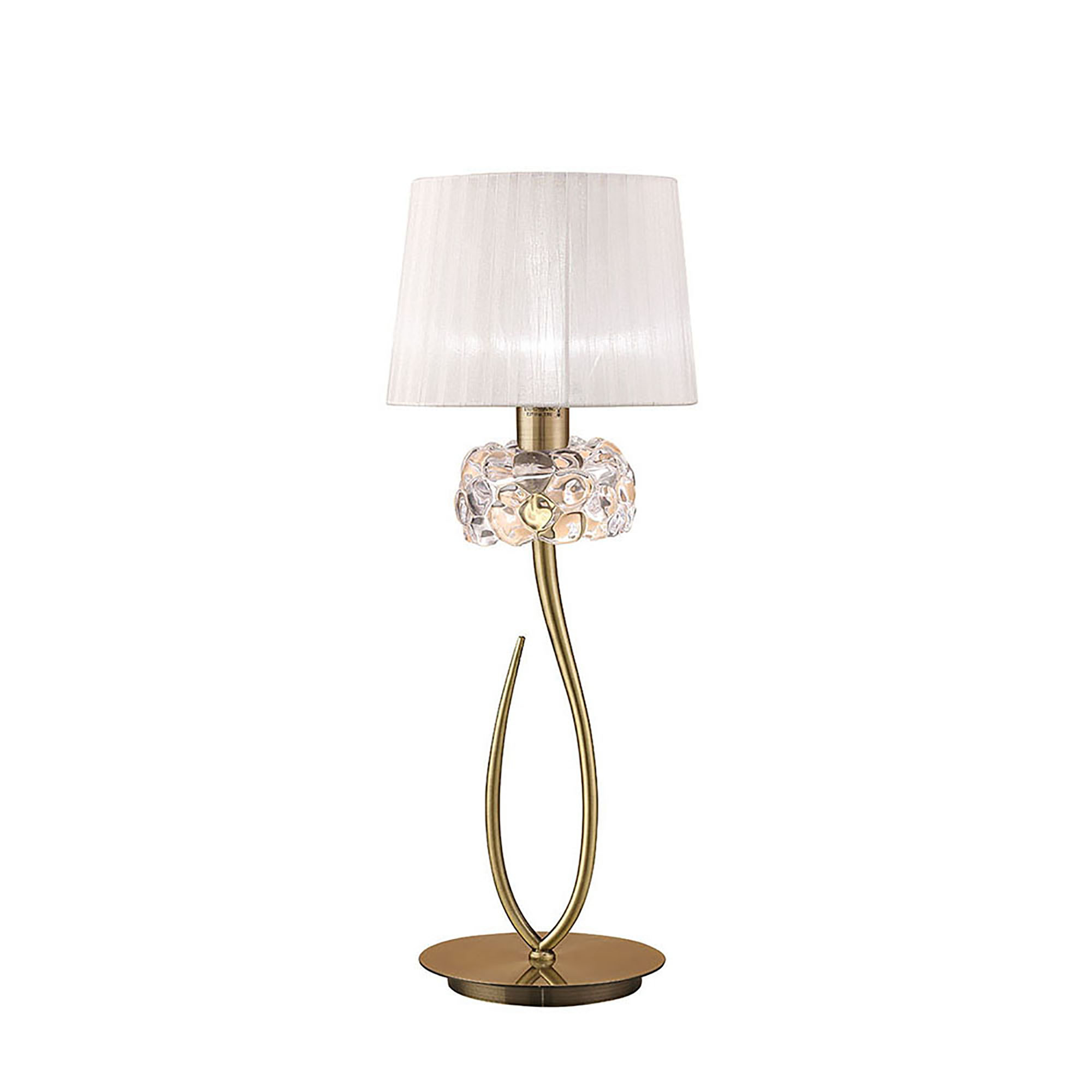 M4636AB/WS  Loewe 65cm Table Lamp 1 Light Antique Brass